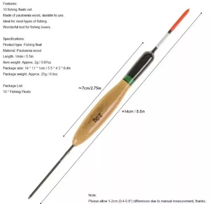 5 pcs Fishing Waggler Floats Wide Tip Coarse Carp Match Fishing